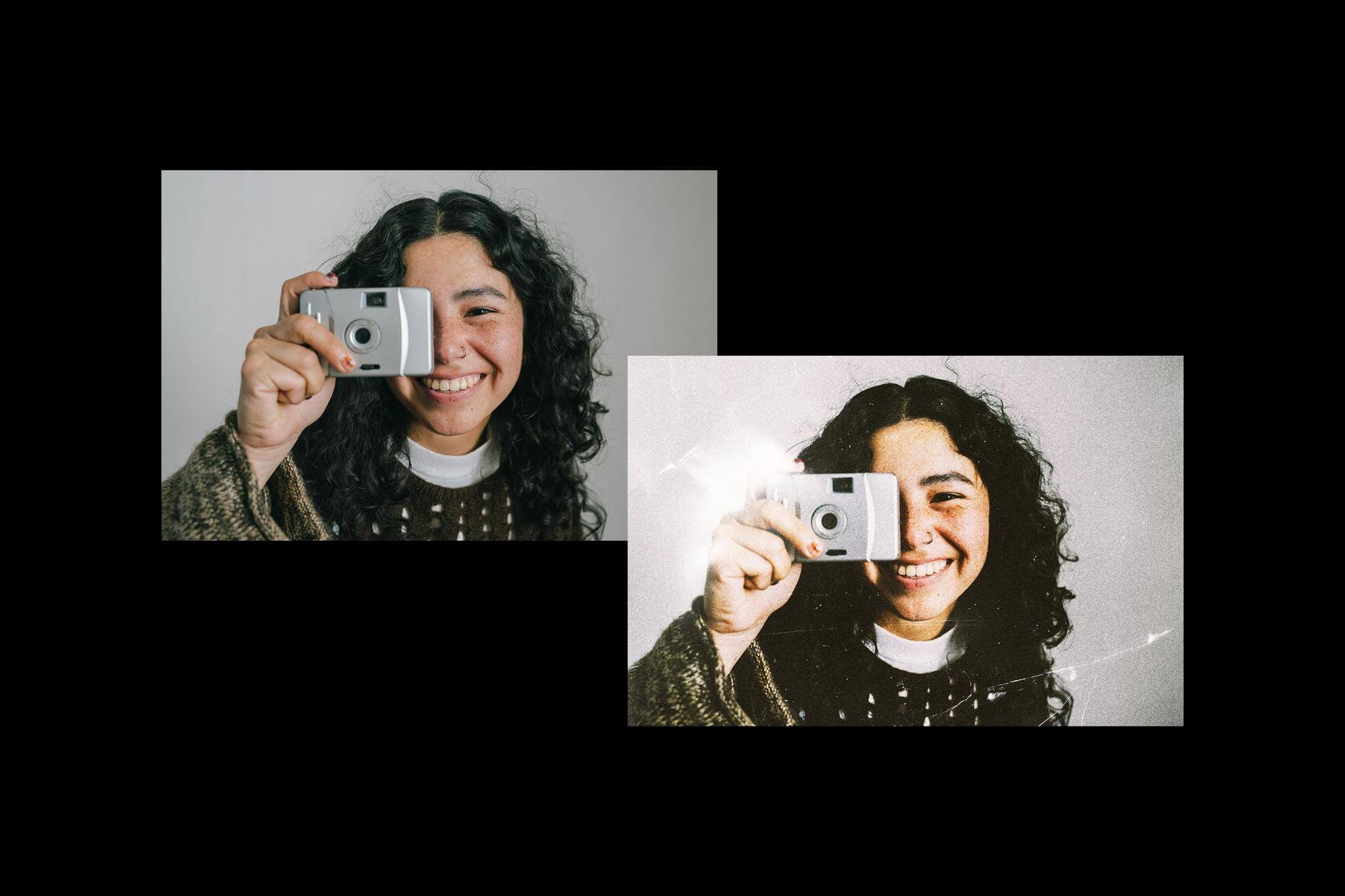 Free Landscape Retro Photo Effect PSD