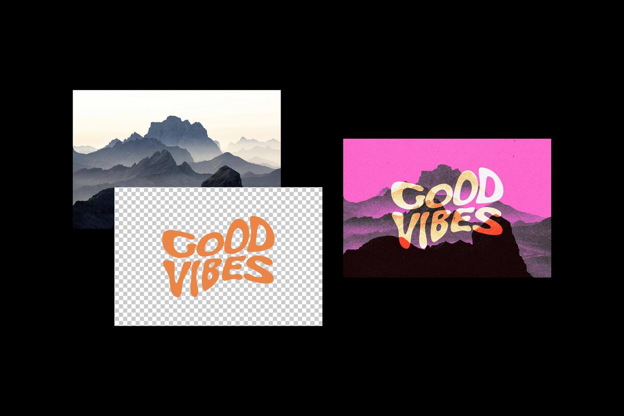 Free Pink Overprint Effect PSD