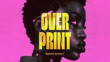 Free Pink Overprint Effect PSD