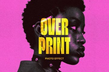 Free Pink Overprint Effect PSD