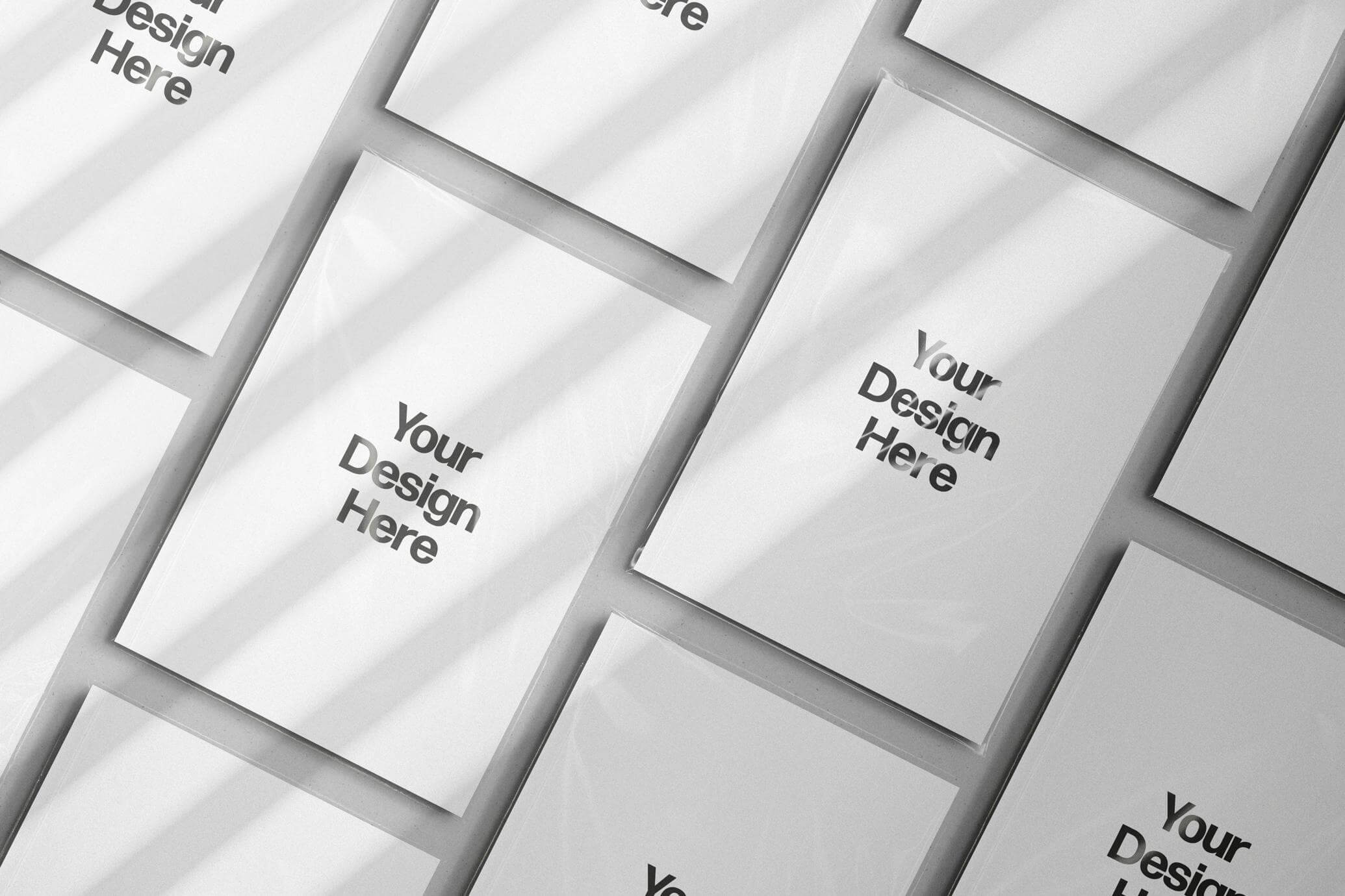 Free Plastic Sleeve A4 Magazines Mockup PSD