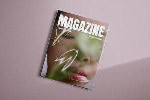 Free Sleeve Covered Magazine Mockup PSD