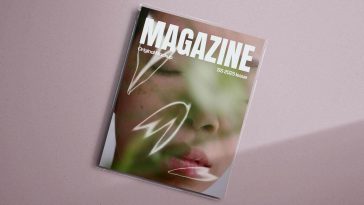 Free Sleeve Covered Magazine Mockup PSD