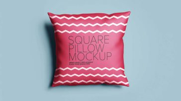 Free Square Cushion Mockups PSD