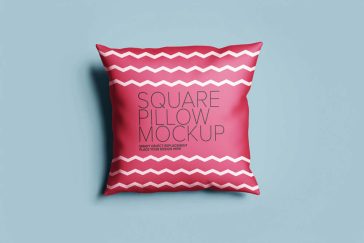 Free Square Cushion Mockups PSD