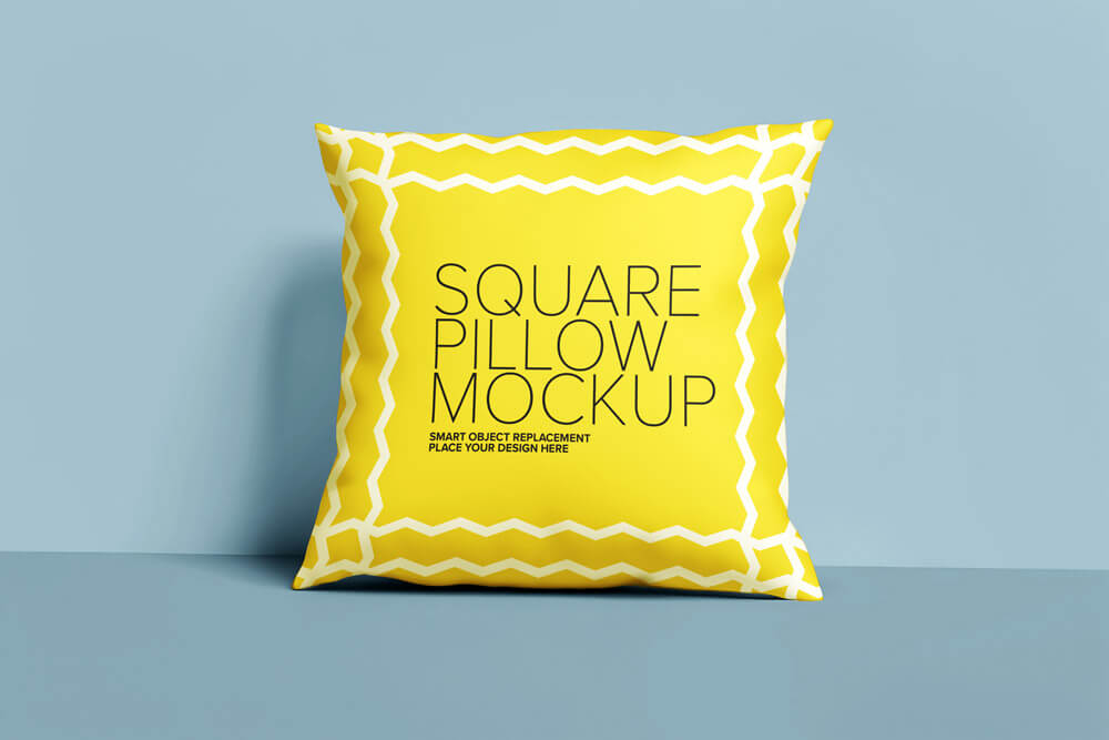 Free Square Cushion Mockups PSD