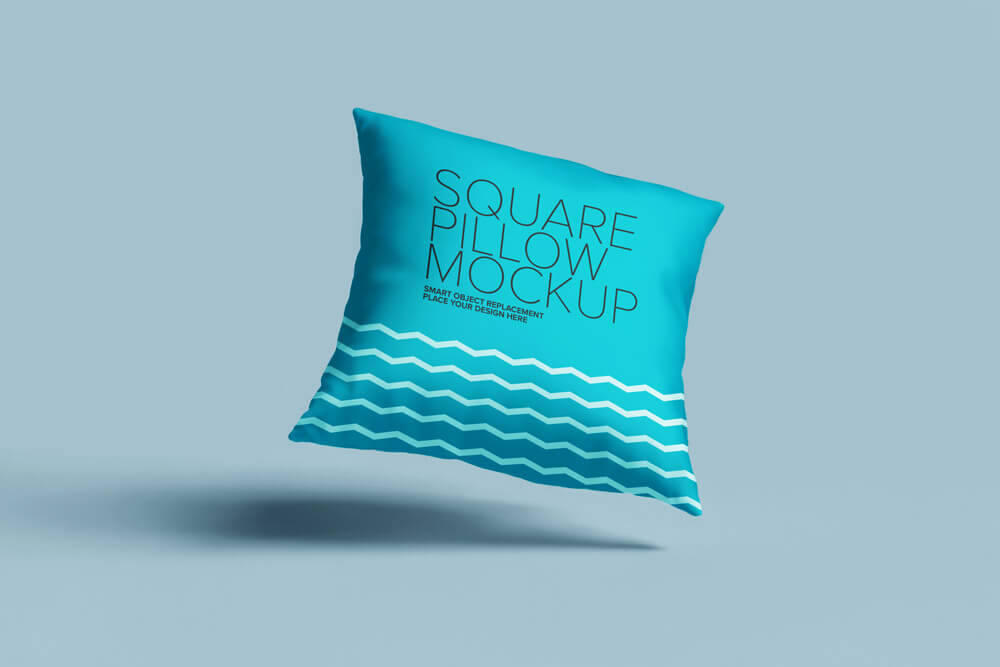 Free Square Cushion Mockups PSD