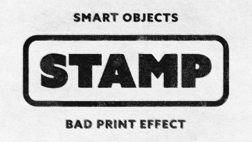 Free Stamp Print Text & Logo Template PSD