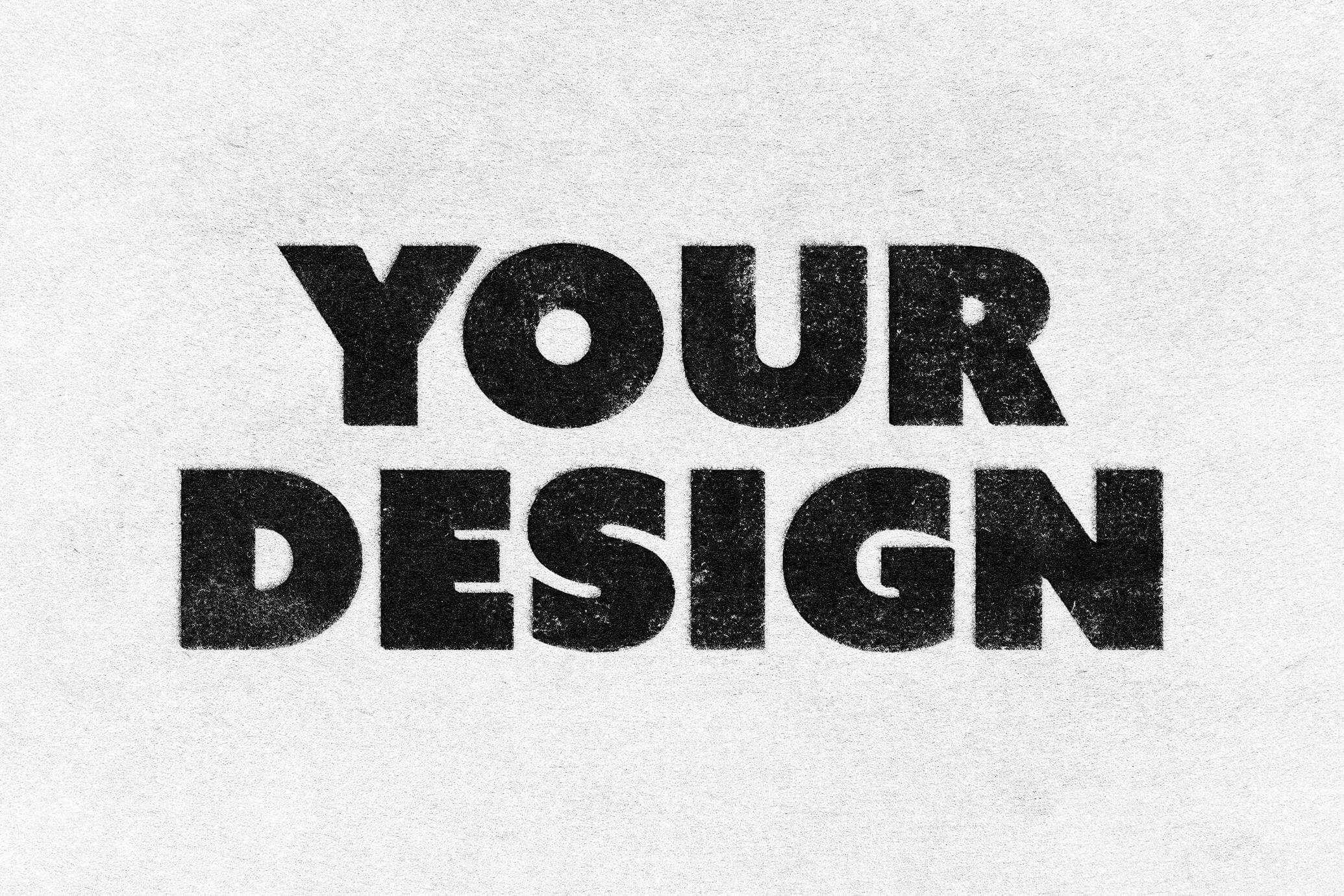 Free Stamp Print Text & Logo Template PSD