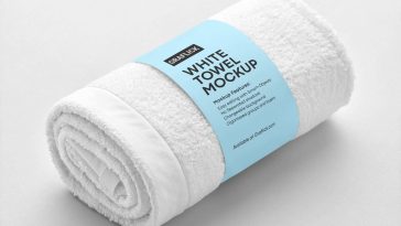 Free White Towel Mockup PSD