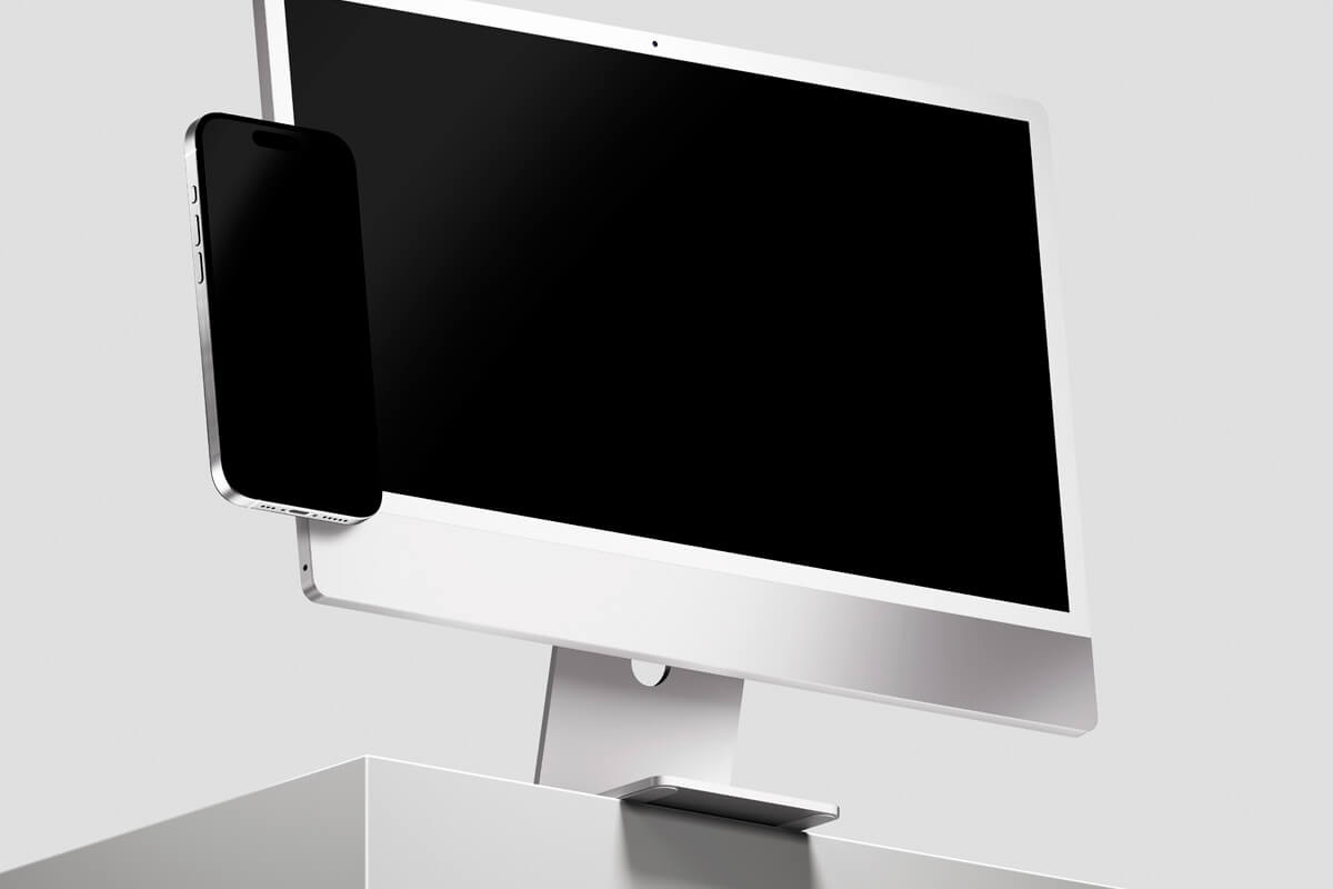 Free iMac & iPhone Pro Responsive Website Mockup PSD