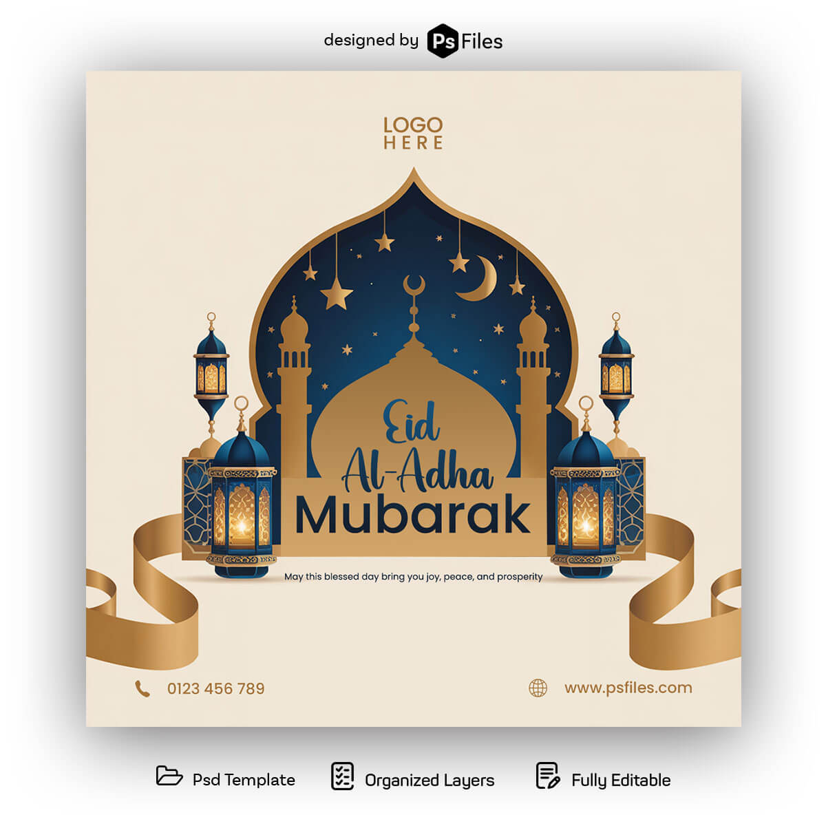 Stylish Eid Al-Adha Social Banner PSD Design – Free Download