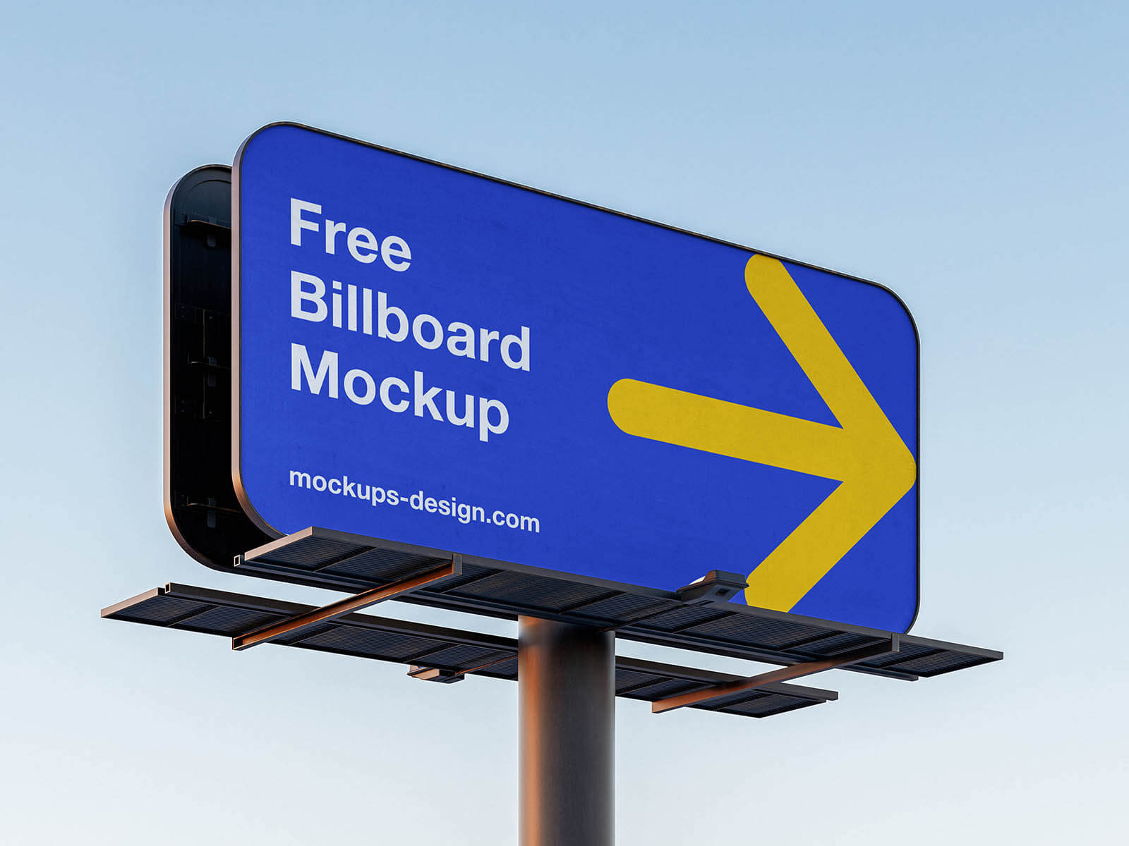 3 Free Rounded Corner Billboard Mockup PSD Files