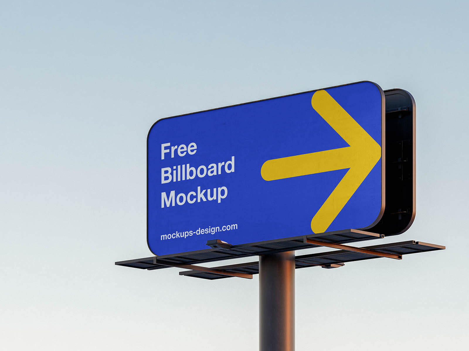 3 Free Rounded Corner Billboard Mockup PSD Files