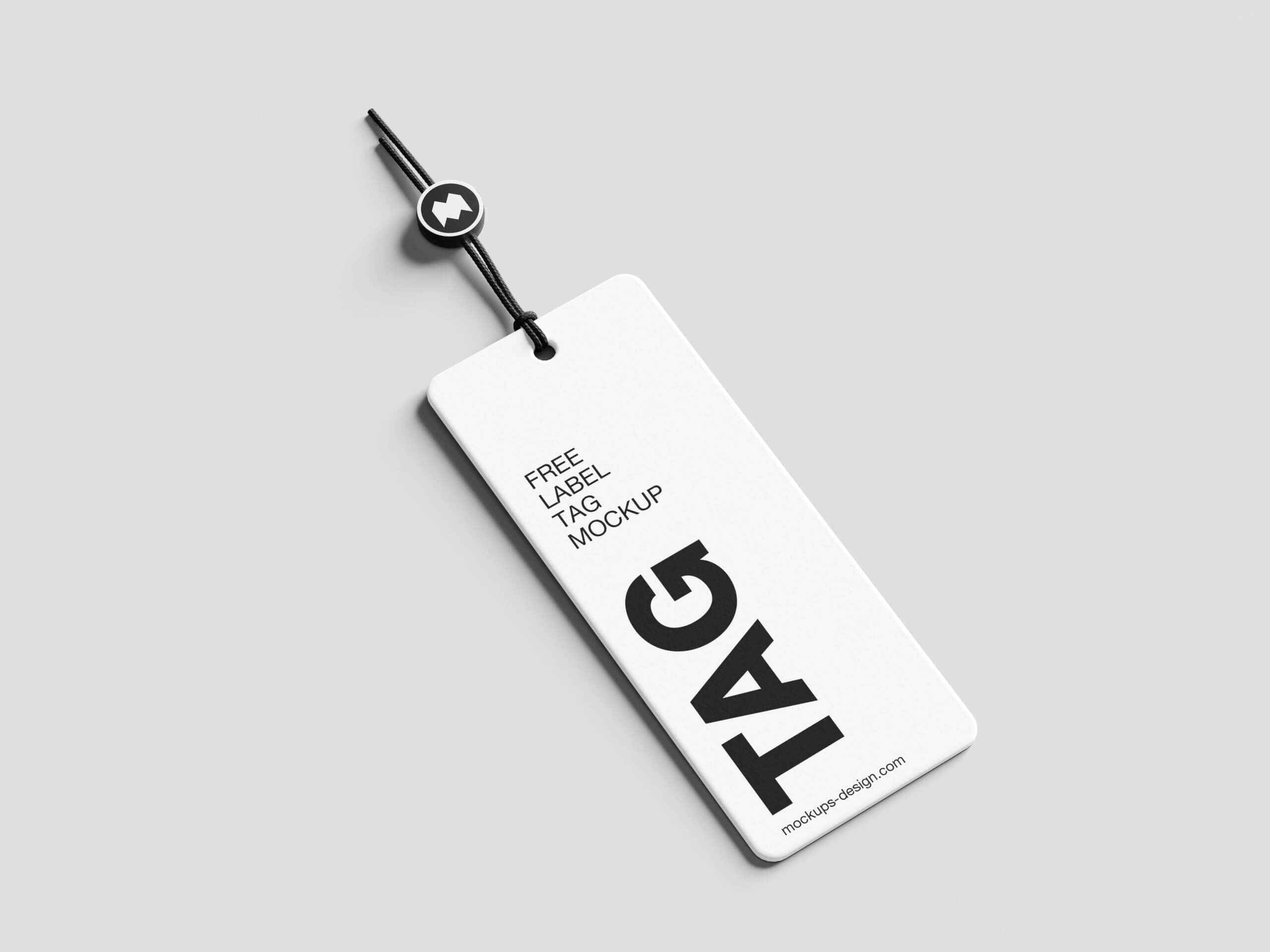 4 Free Rounded Corner Rectangle Hanging Tag Mockup PSD Files