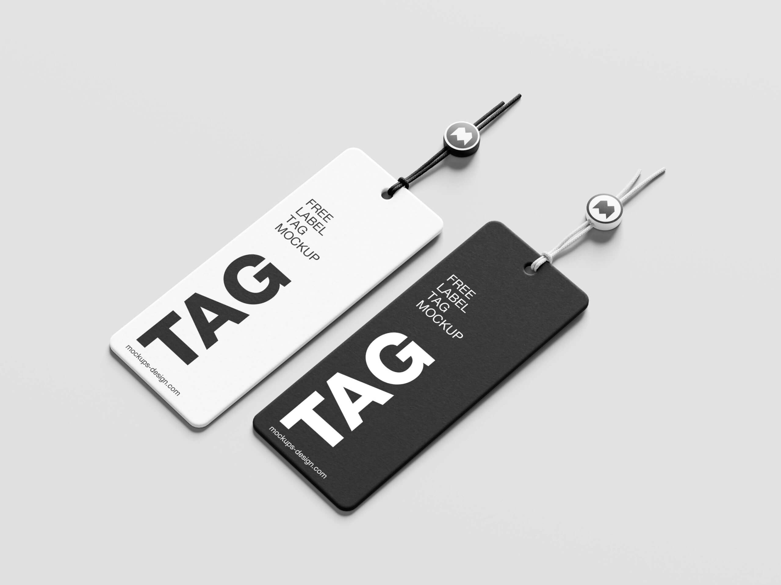4 Free Rounded Corner Rectangle Hanging Tag Mockup PSD Files