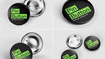 5 Free Pin-Back Button Badge Mockup PSD Files