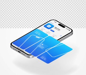 Free App Store with iPhone 15 Pro Mockups PSD Set