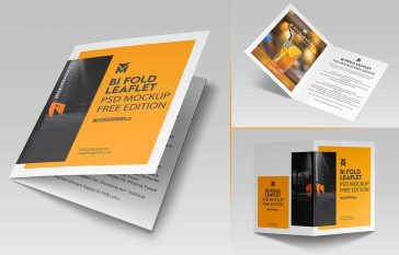 Free-Bi-Fold-Leaflet-PSD-Mockup