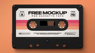 Free Cassette Tape Mockup PSD