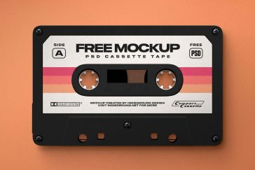 Free Cassette Tape Mockup PSD