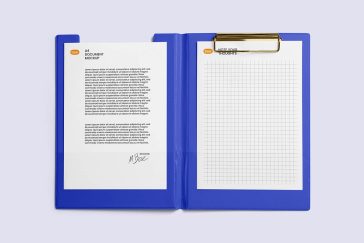 Free Clipboard Letterhead Mockup PSD
