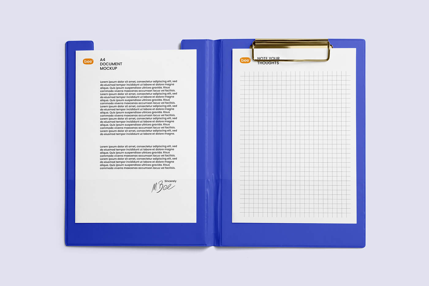 Free Clipboard Letterhead Mockup PSD