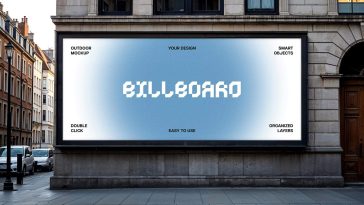 Free Corner Street Billboard Mockup PSD