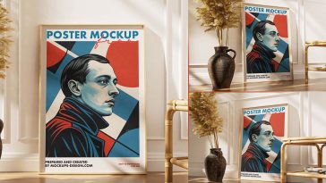 Free Elegant Interior Poster Mockup PSD Set