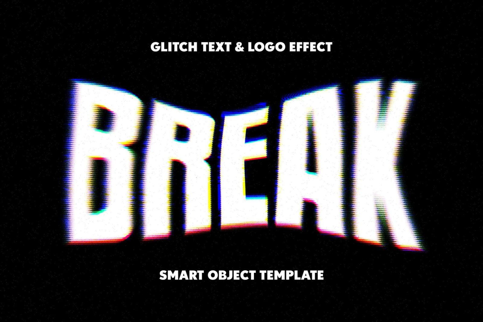 Free Glitch Text And Logo Effect PSD