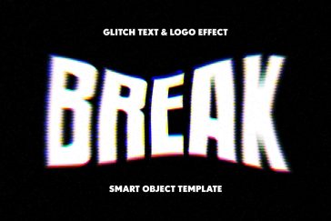 Free Glitch Text And Logo Effect PSD