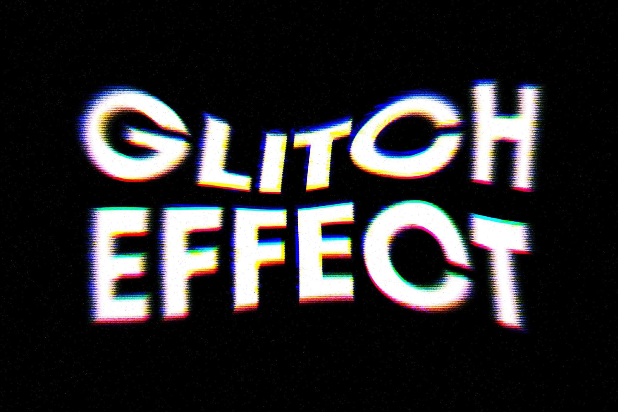 Free Glitch Text And Logo Effect PSD