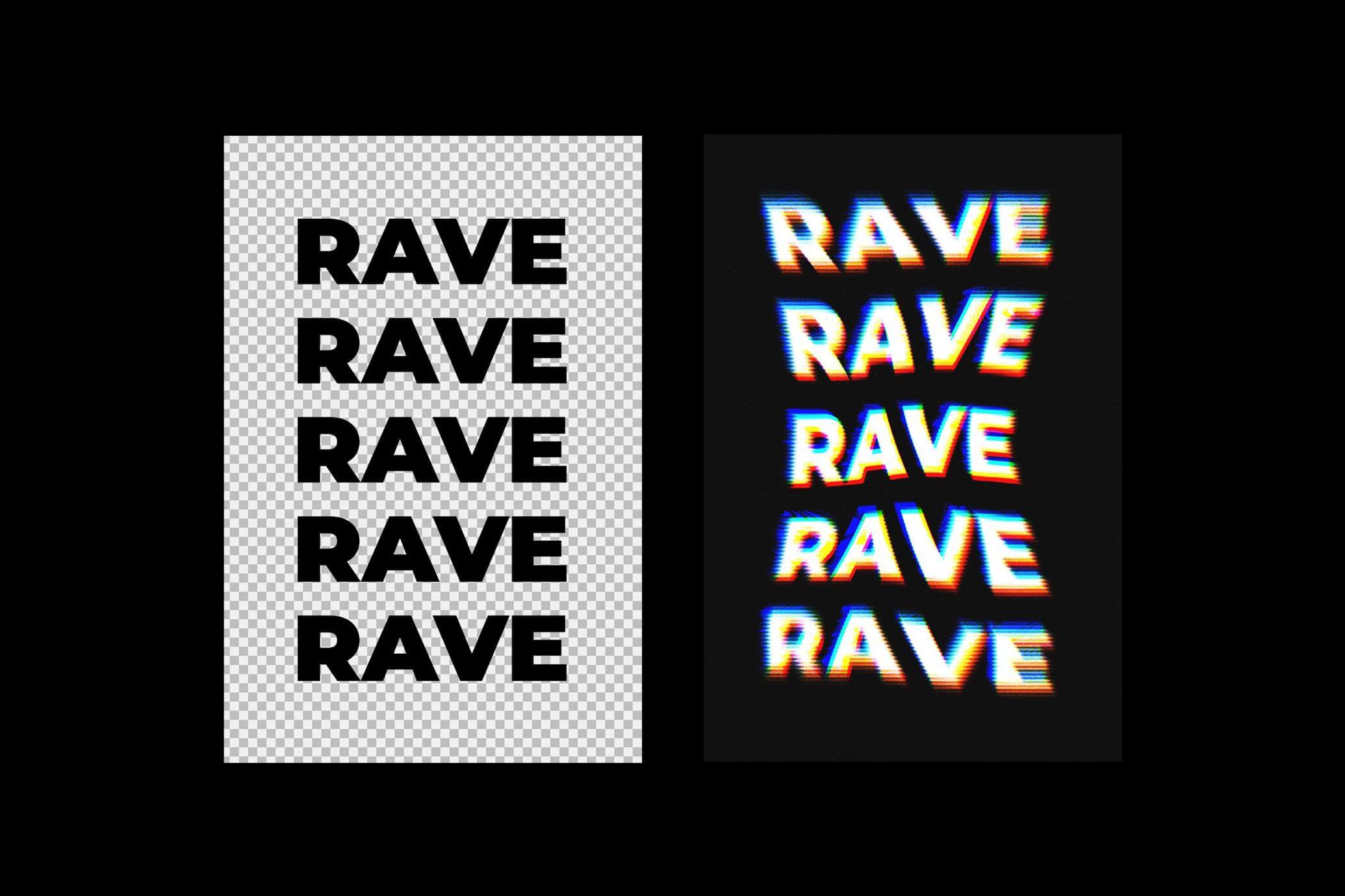 Free Glitch Text And Logo Effect PSD