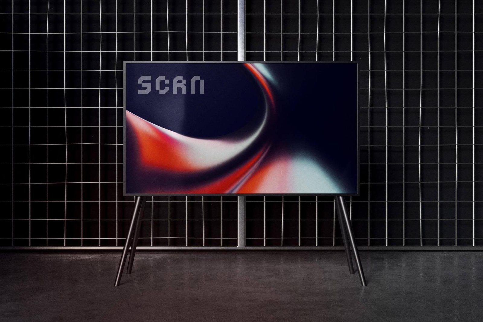 Free Industrial TV Screen Mockup PSD