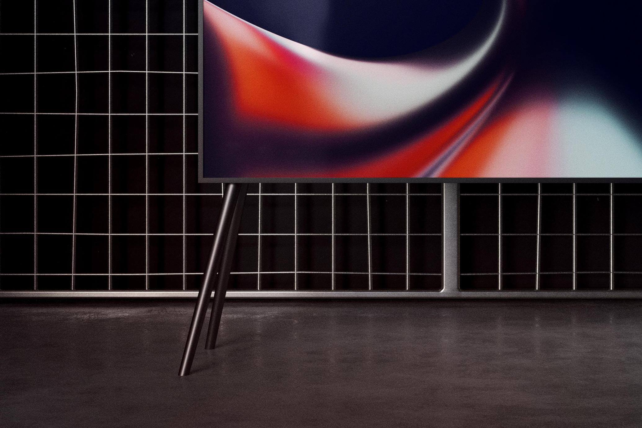 Free Industrial TV Screen Mockup PSD