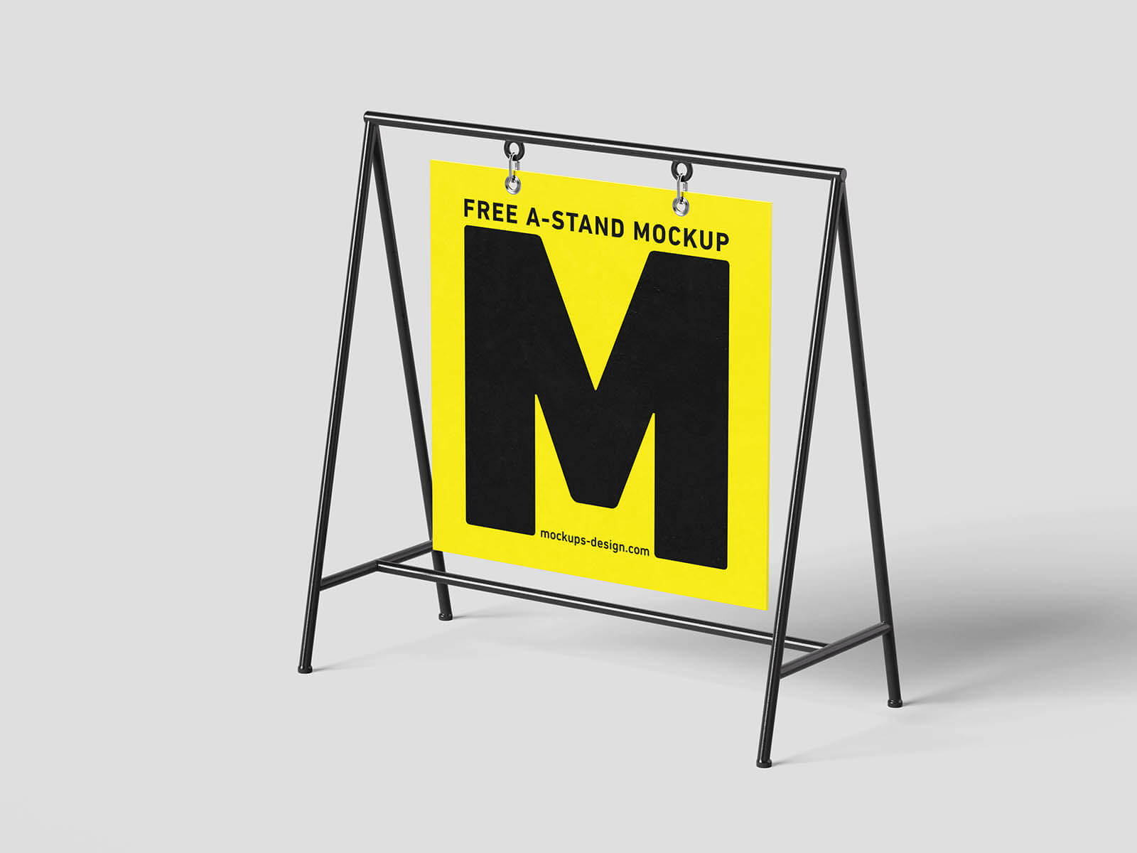 Free Modern Hanging A-Stand Mockup PSD