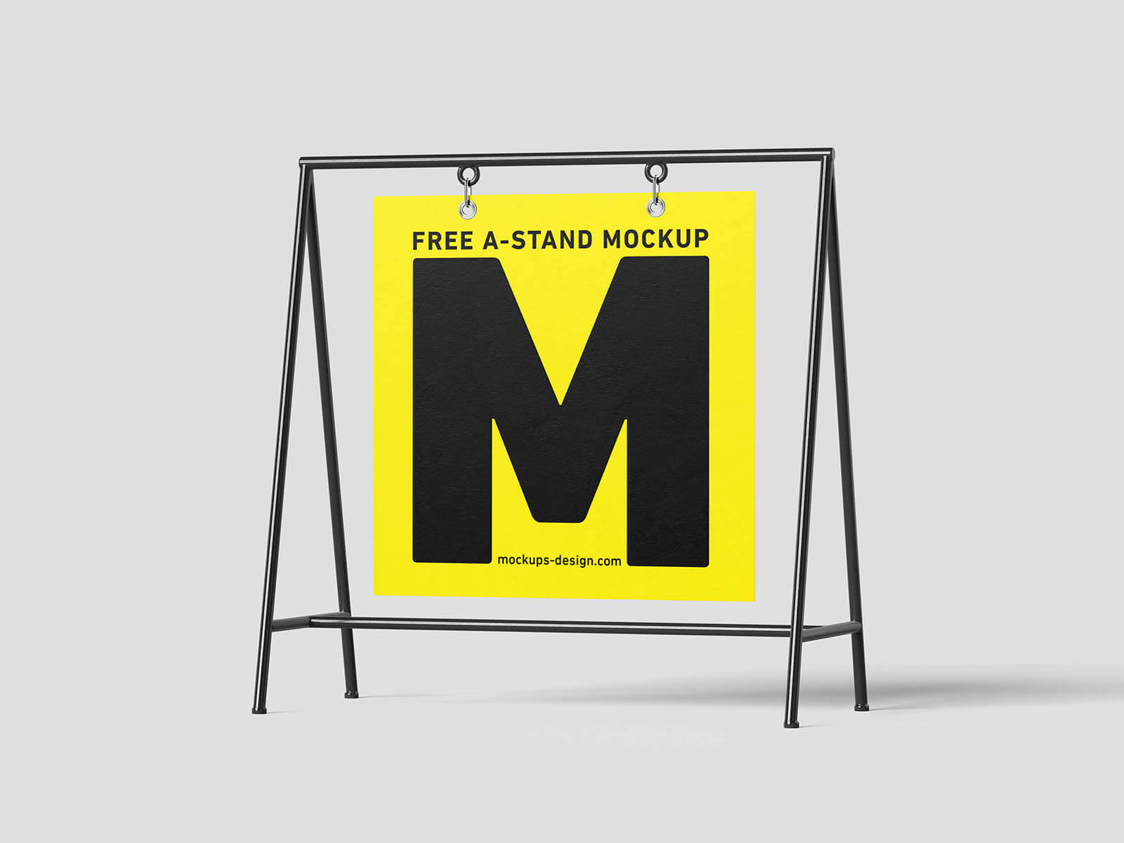 Free Modern Hanging A-Stand Mockup PSD