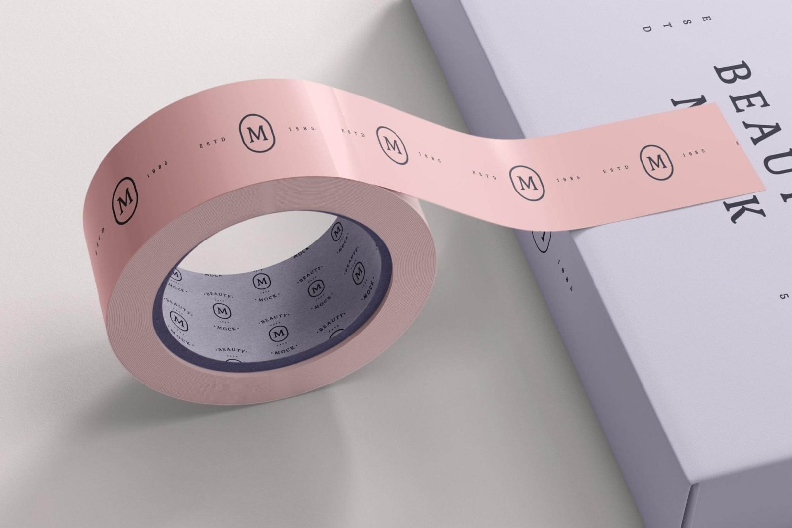 Free Paper Packaging Tape Mockup PSD