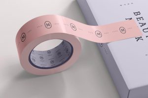 Free Paper Packaging Tape Mockup PSD
