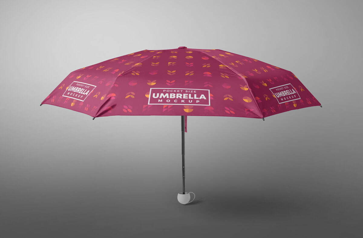 Free Pocket Size Umbrella Mockup PSD