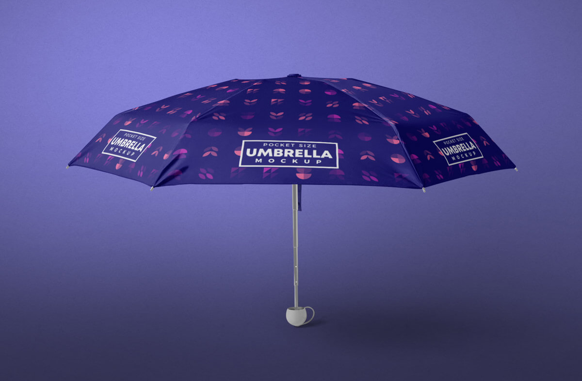 Free Pocket Size Umbrella Mockup PSD