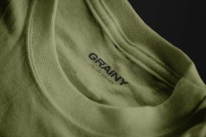 Free Screen Printed T-Shirt Label Mockup PSD