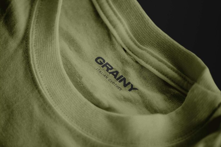 Free Screen Printed T-Shirt Label Mockup PSD