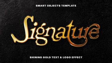 Free Shining Gold Text And Logo Effect PSD