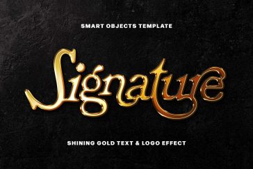 Free Shining Gold Text And Logo Effect PSD