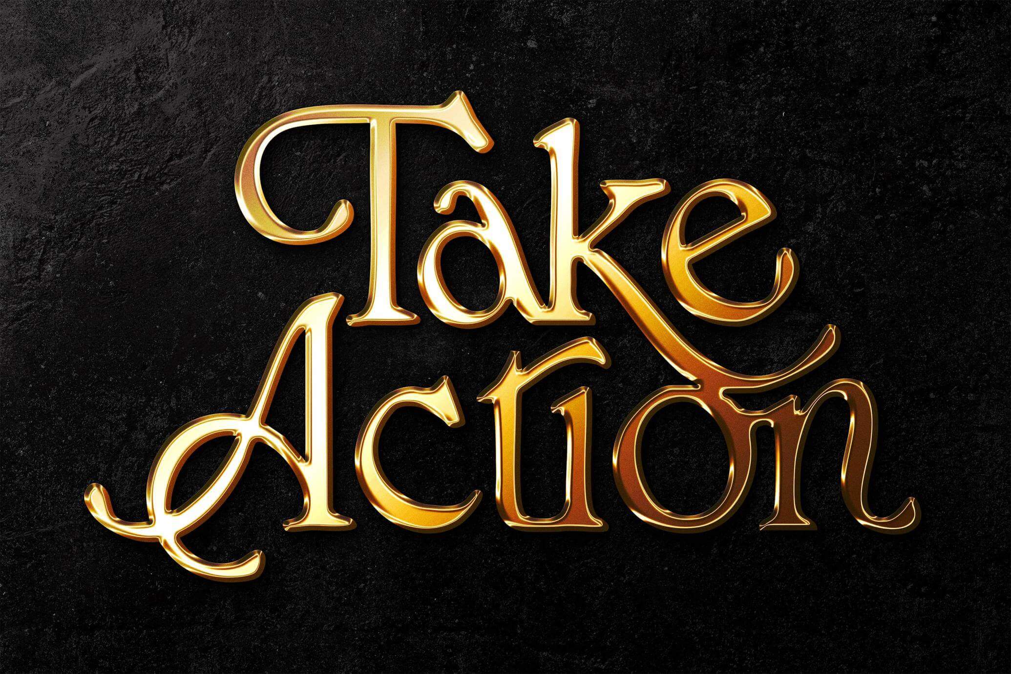 Free Shining Gold Text And Logo Effect PSD