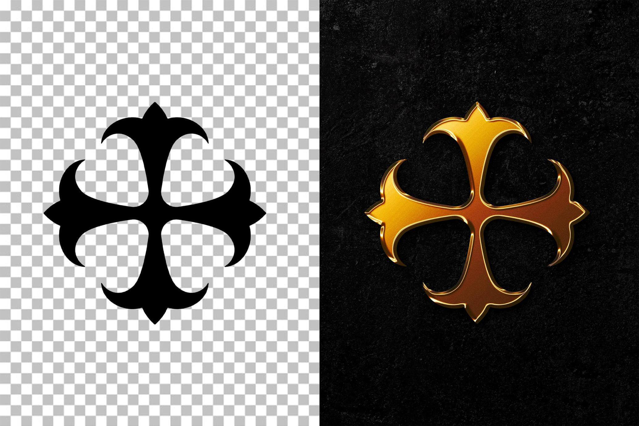 Free Shining Gold Text And Logo Effect PSD