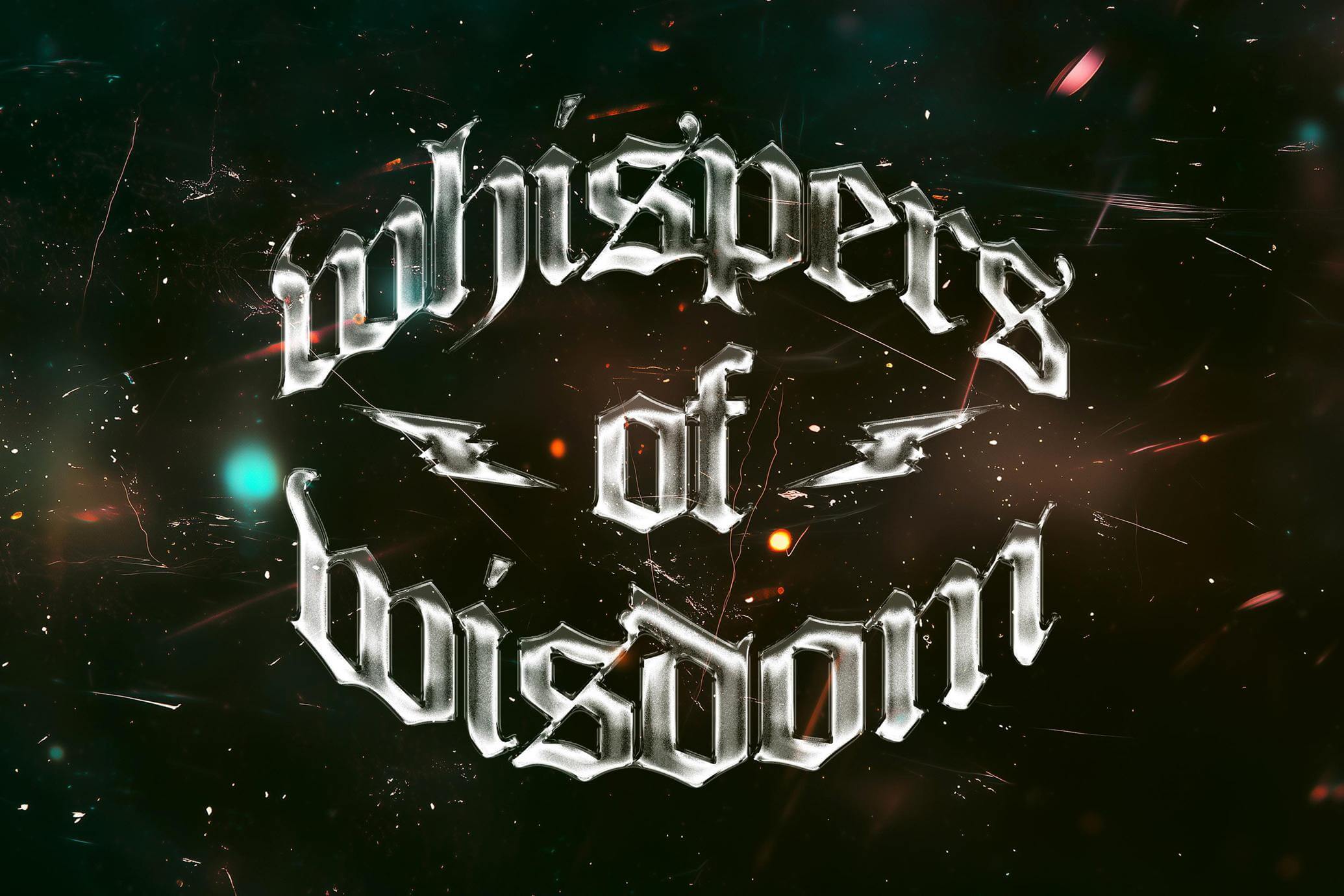 Free Silver Glitter Chrome Text Effect PSD