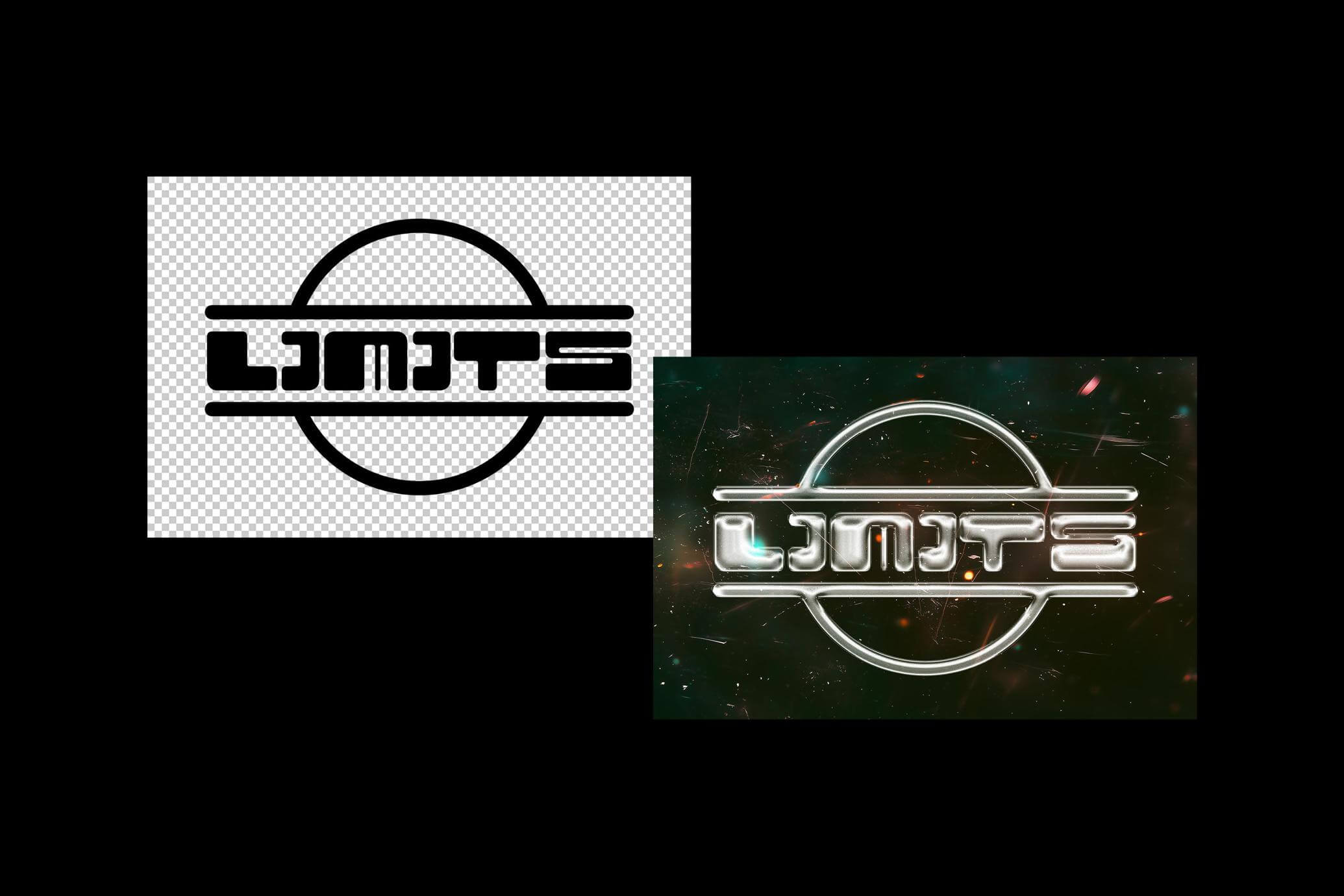 Free Silver Glitter Chrome Text Effect PSD