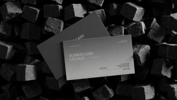 Free Stone Cubes Business Card Mockup PSD